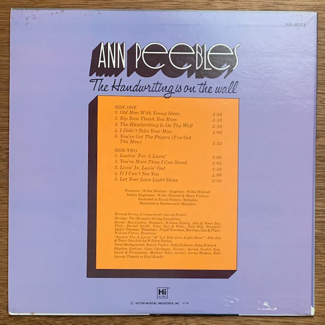 Ann Peebles - The Handwriting Is On The Wall