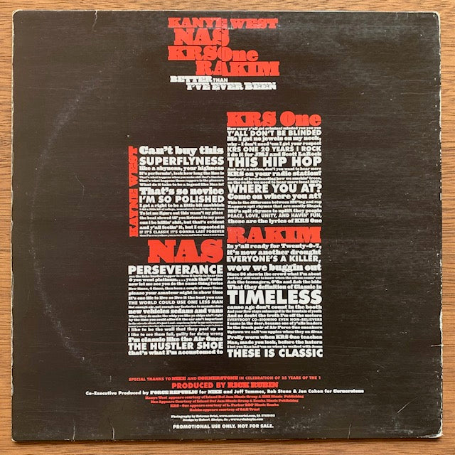 Kanye West, Nas, KRS-One & Rakim - Better Than I've Ever Been