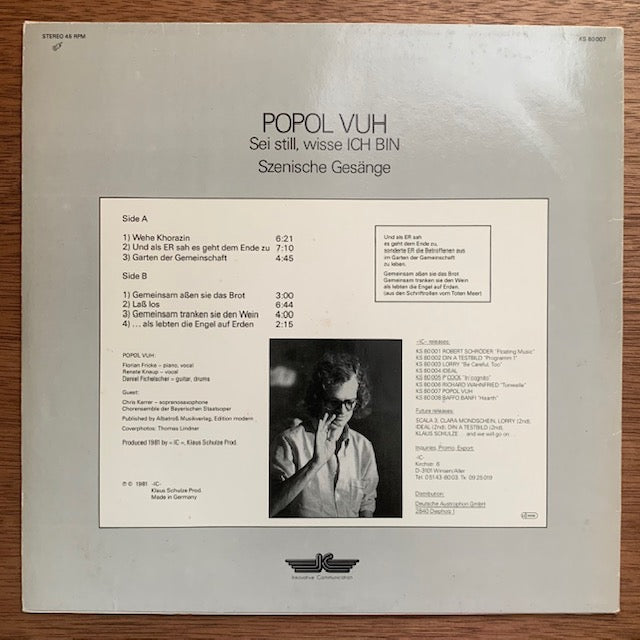 Popol Vuh - Sei Still, Wisse Ich Bin
