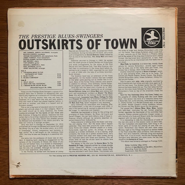 Prestige Blues-Swingers - Outskirts Of Town