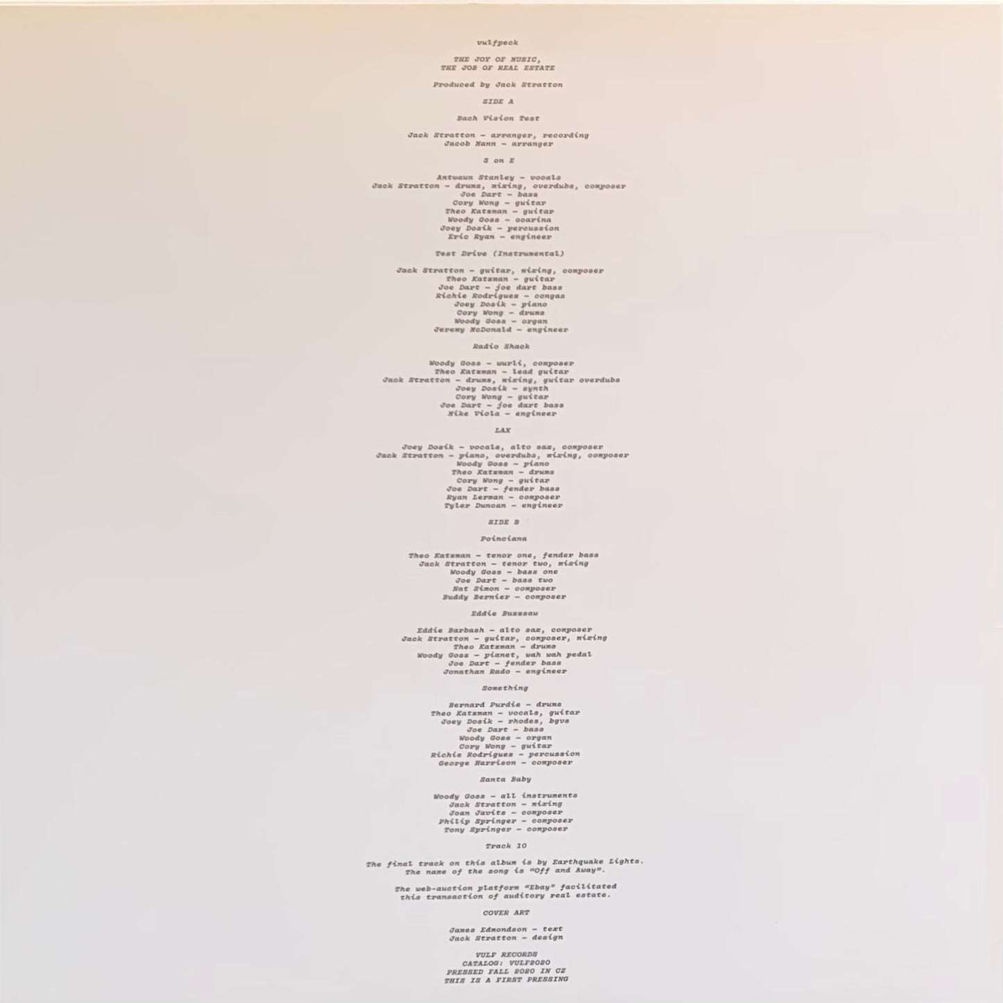 Vulfpeck - The Joy Of Music, The Job Of Real Estate