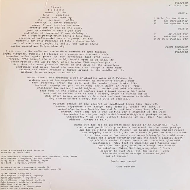 Vulfpeck - My First Car