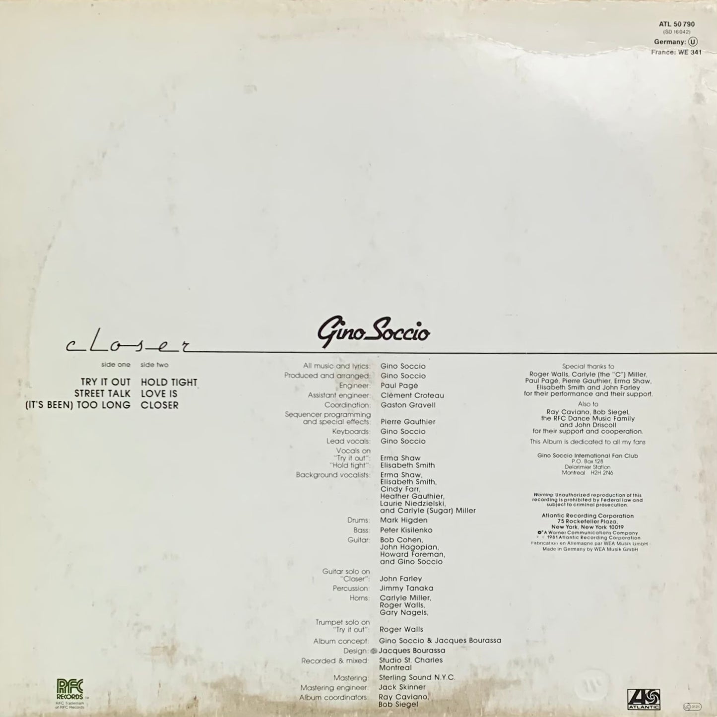 Gino Soccio - Closer