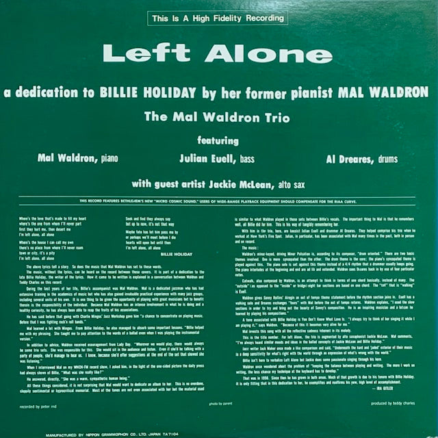 Mal Waldron - Left Alone