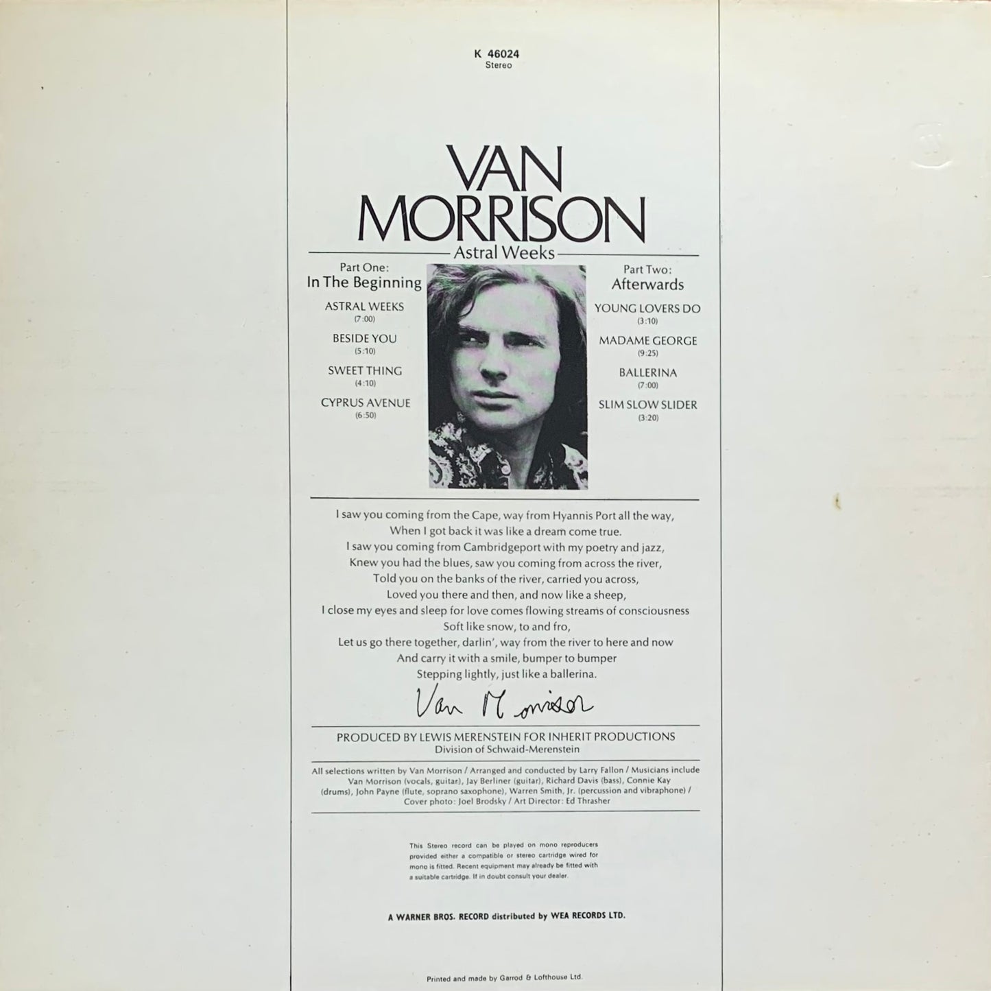 Van Morrison - Astral Weeks