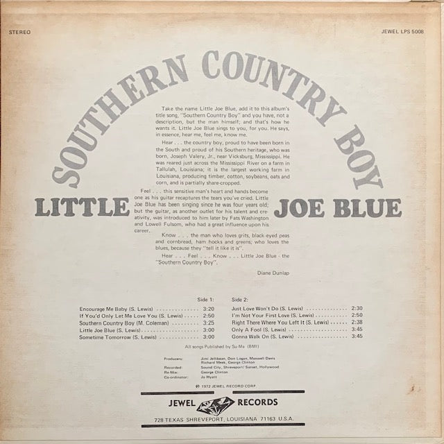 Little Joe Blue - Southern Country Boy