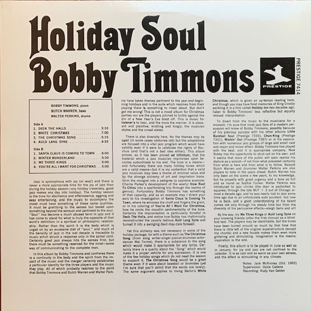 Bobby Timmons - Holiday Soul