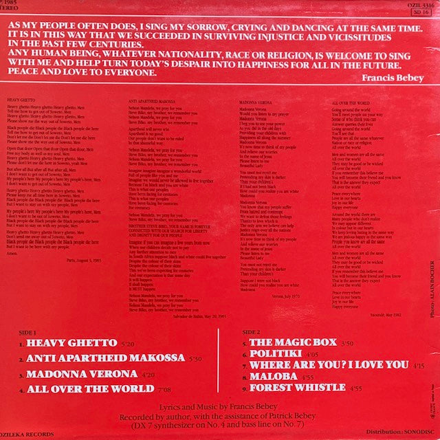 Francis Bebey - Heavy Ghetto (Anti Apartheid Makossa)