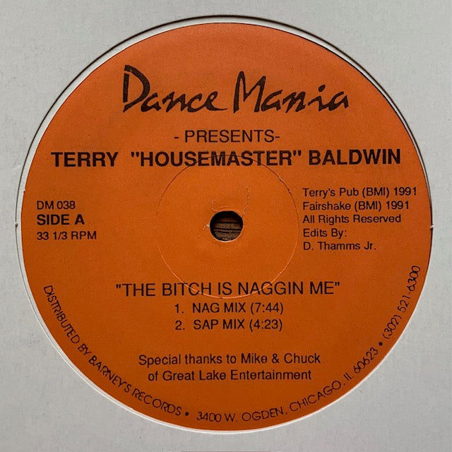 Terry "Housemaster" Baldwin - The Bitch Is Naggin Me