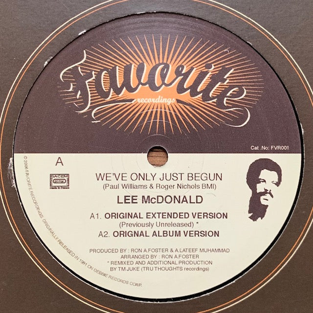 Lee McDonald - We've Only Just Begun