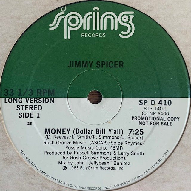 Jimmy Spicer - Money (Dollar Bill Y'all)