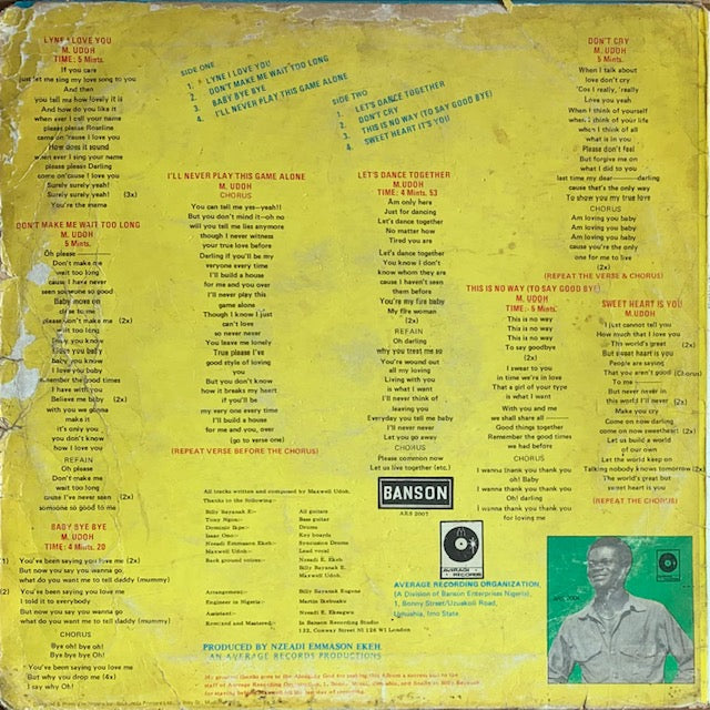 Maxwell Udoh - Don't Make Me Wait Too Long