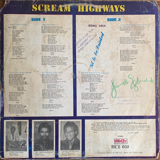 Scream Highways - Beware Of Sleepy Lizzy