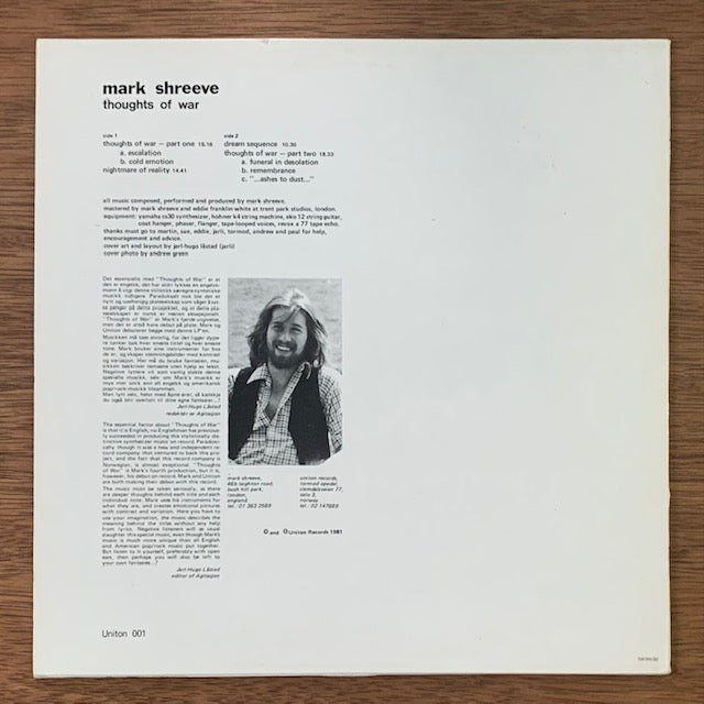 Mark Shreeve-Thoughts Of War