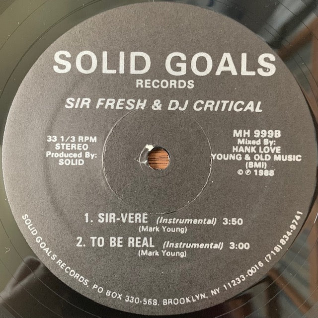 Sir Fresh & DJ Critical-Sir-Vere