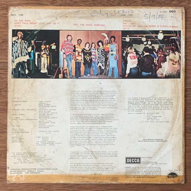 Ofo The Rock Company-Live In Europe - Fonk Afrika