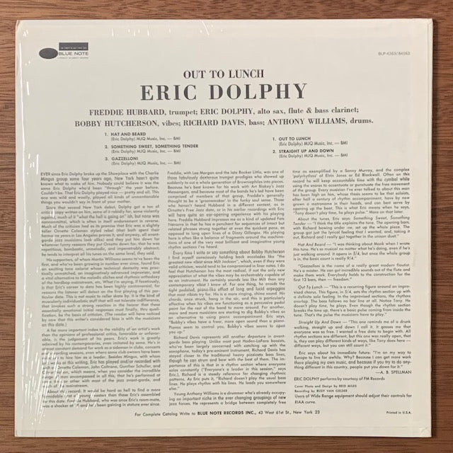 Eric Dolphy - Out To Lunch!