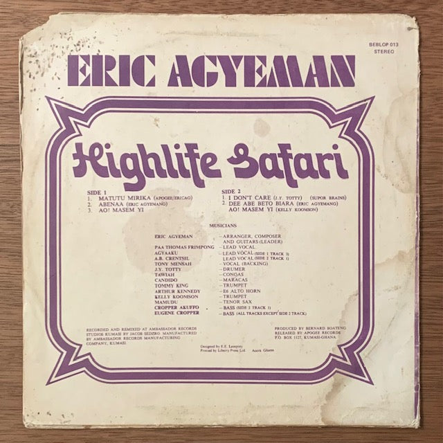 Eric Agyemang - Highlife Safari