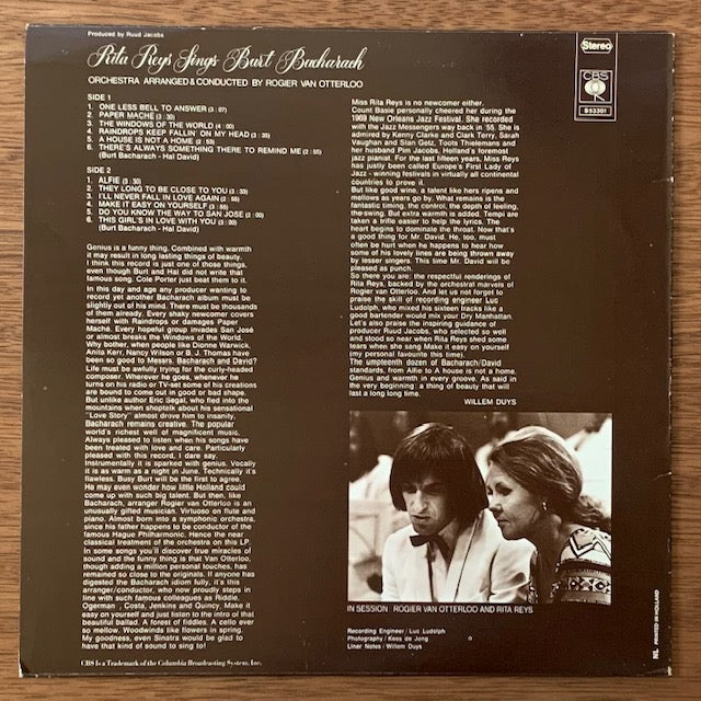 Rita Reys-Rita Reys Sings Burt Bacharach