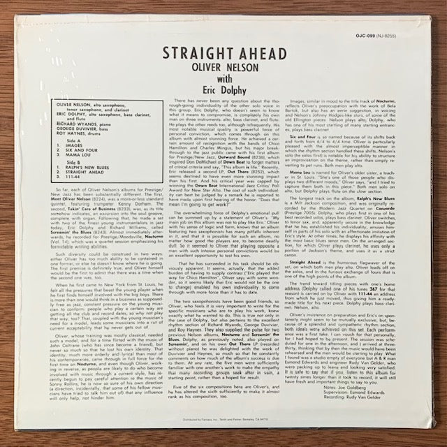 Oliver Nelson-Straight Ahead