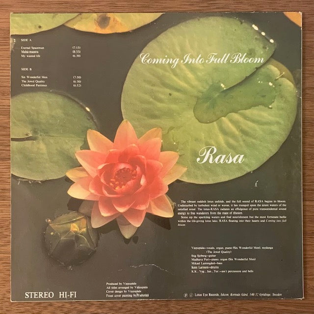 Rasa - Coming Into Full Bloom
