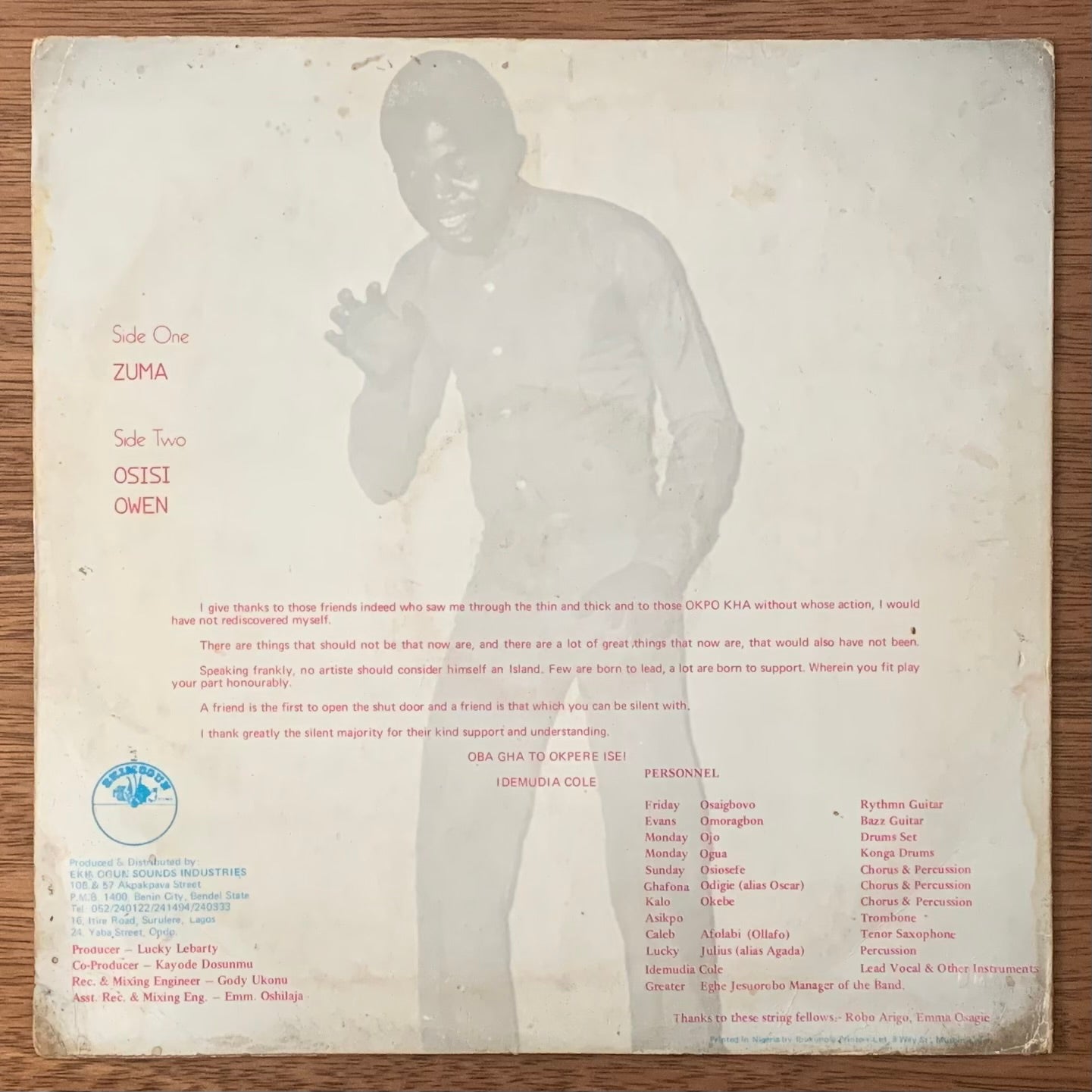 Idemudia Cole & The Talents Of Benin-Talents '82