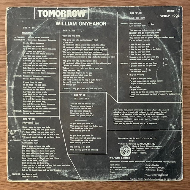 William Onyeabor-Tomorrow