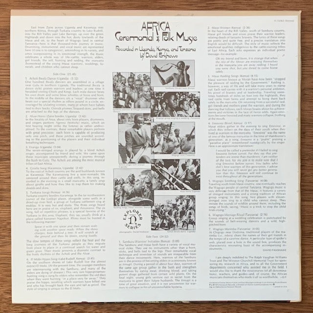 Africa - Ceremonial & Folk Music -
