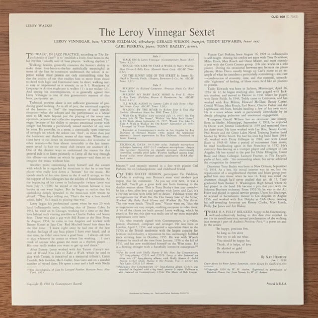 Leroy Vinnegar - Leroy Walks!