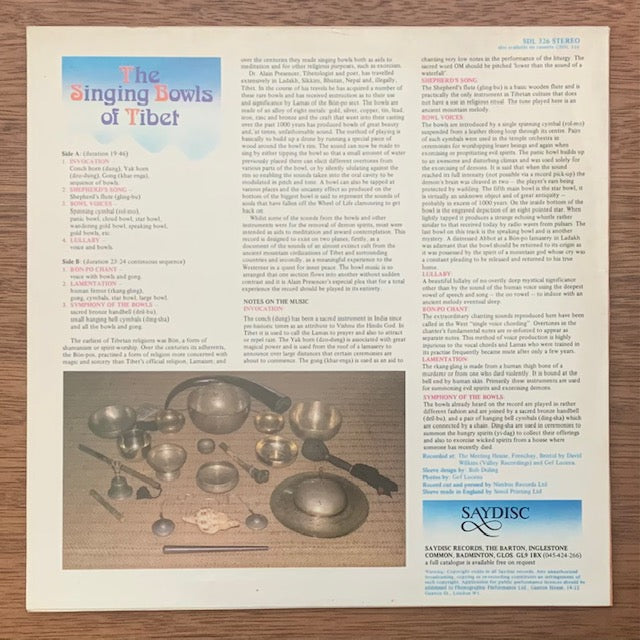 Alain Presencer - The Singing Bowls Of Tibet