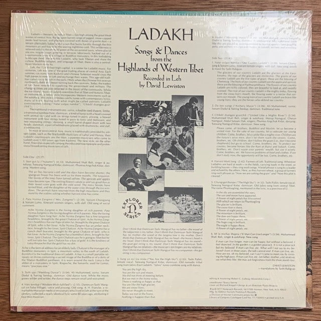 Ladakh - Songs & Dances From The Highlands Of Western Tibet (ラダック~西チベット高地の歌と踊り)