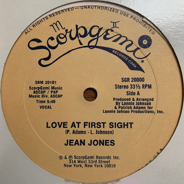 Jean Jones - Love At First Sight