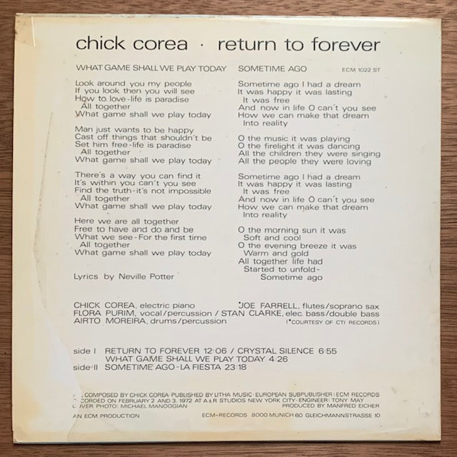 Chick Corea - Return To Forever
