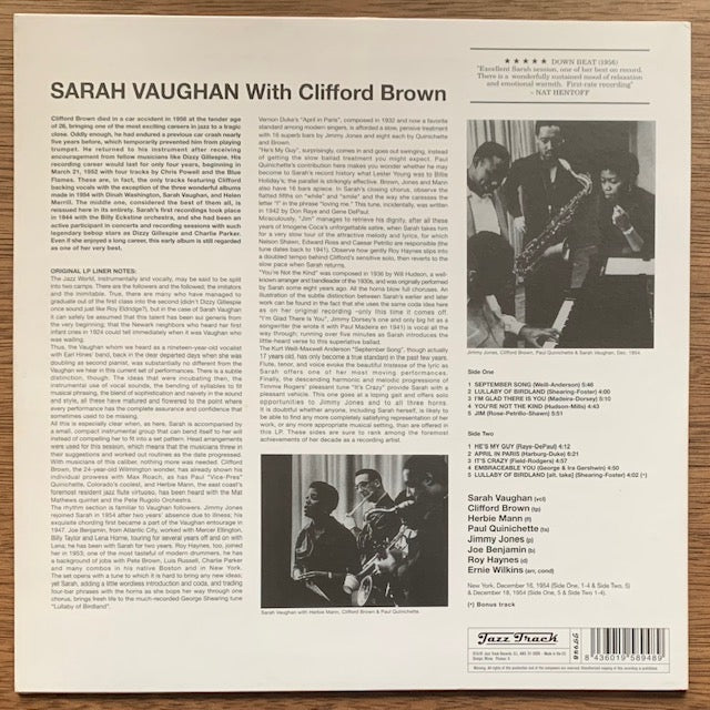 Sarah Vaughan - Sarah Vaughan With Clifford Brown