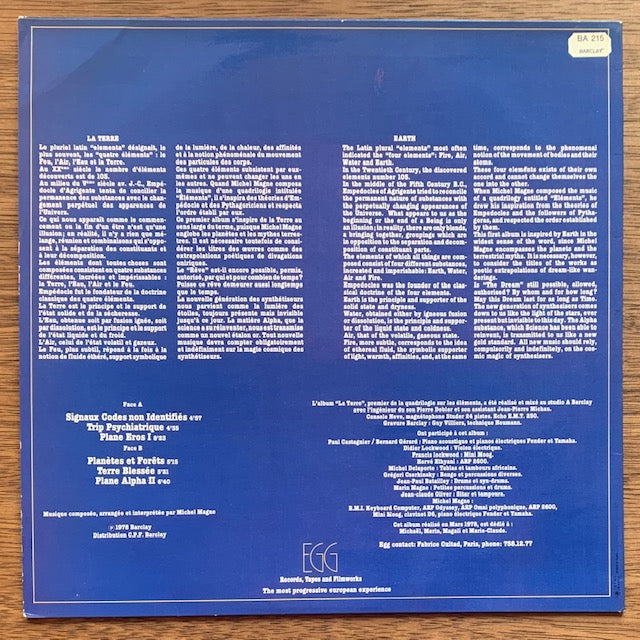 Michael Magne - Elements No1 “La Terra”