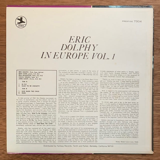 Eric Dolphy - In Europe, Vol. 1