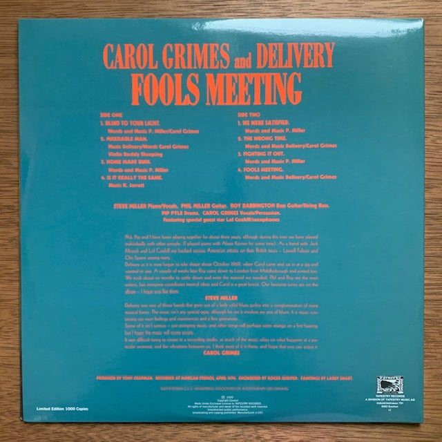 Carol Grimes … And Delivery - Fools Meeting