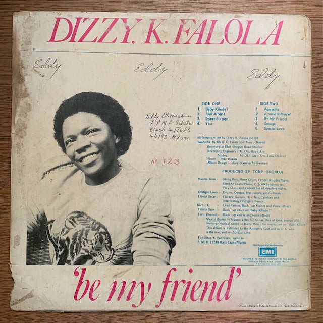 Dizzy K Dizzy K. - Be My Friend – hair & music parlour FAM