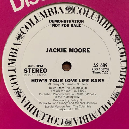 Jackie Moore - How's Your Love Life Baby