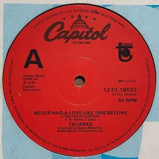 Tavares - Never Had A Love Like This Before