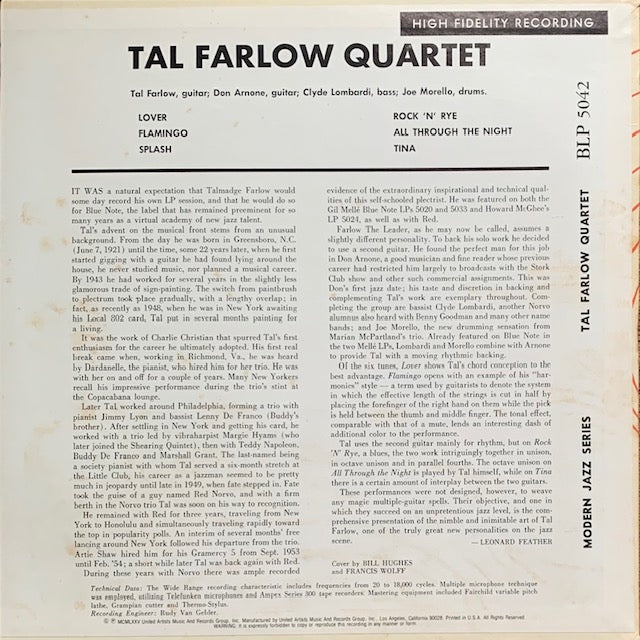 Tal Farlow Quartet - Tal Farlow Quartet