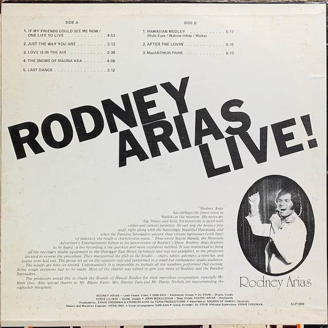 Rodney Arias - Live!