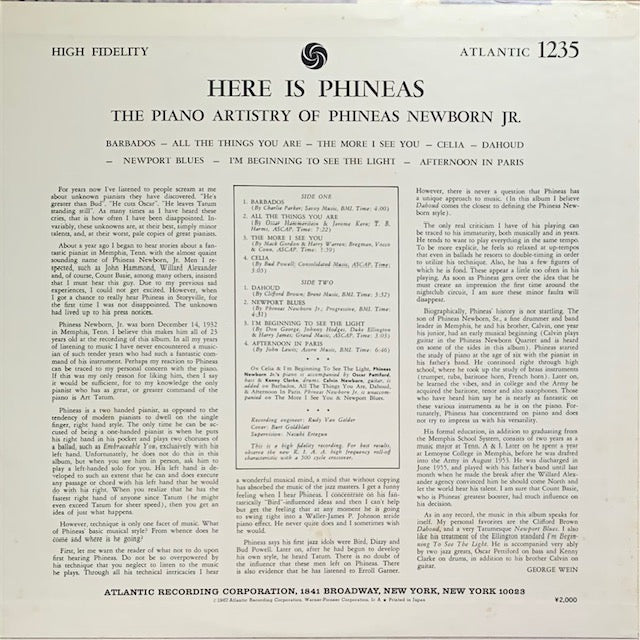 Phineas Newborn Jr. - Here Is Phineas