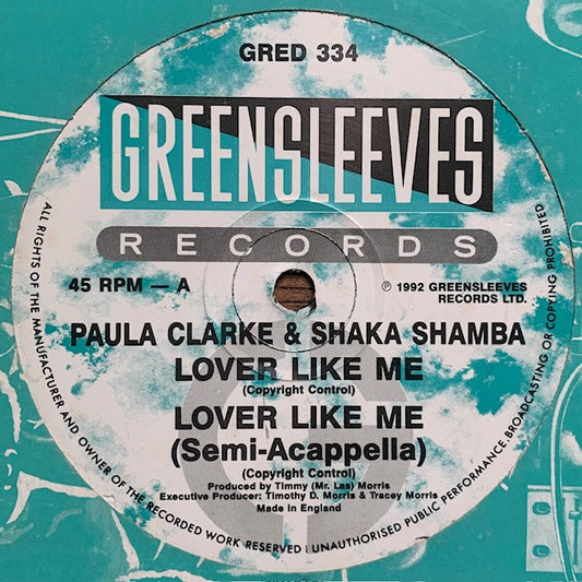 Paula Clarke & Shaka Shamba - Lover Like Me