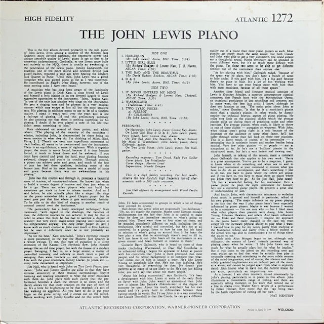 John Lewis - The John Lewis Piano