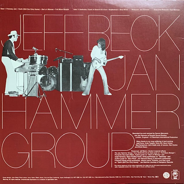 Jeff Beck With Jan Hammer Group - Live