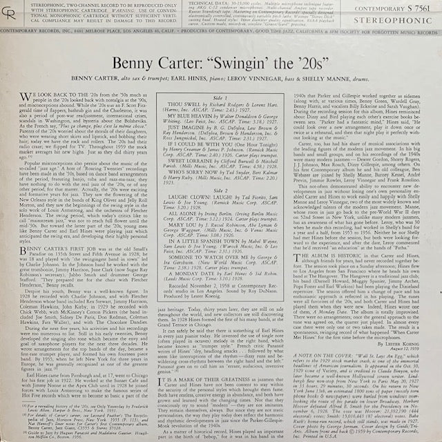 Benny Carter - Swingin' The '20s