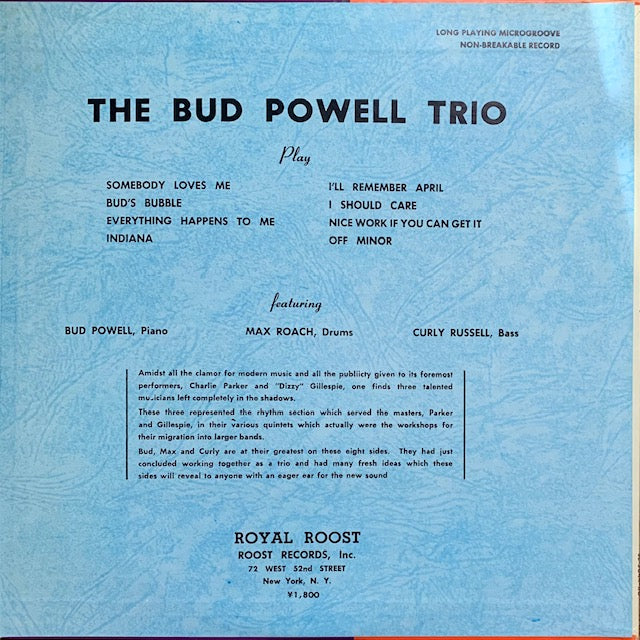 Bud Powell Trio - The Bud Powell Trio