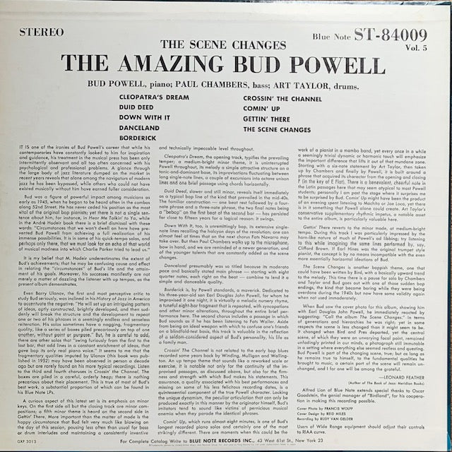 Bud Powell - The Scene Changes