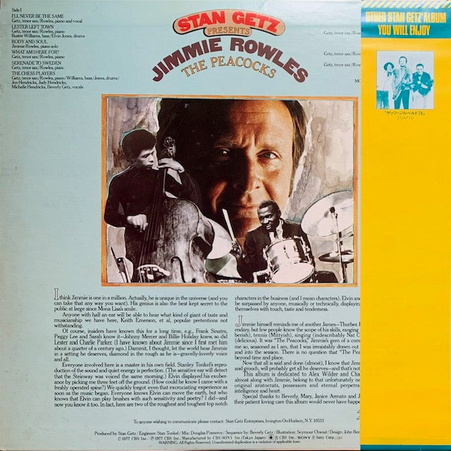 Stan Getz Presents Jimmie Rowles - The Peacocks